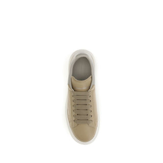Beige Calf Leather Bos Taurus Platform Sneakers