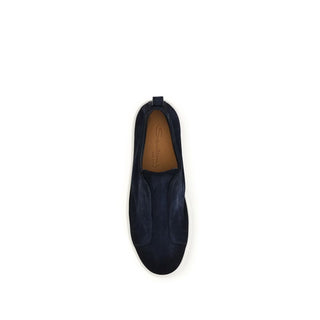 Blue Calf Leather Bos Taurus Sneakers