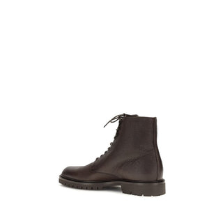 Botas con cordones de cuero de becerro marrón Bos Taurus