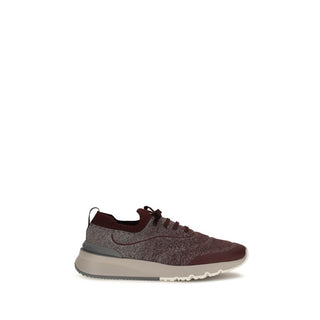 Zapatillas deportivas de algodón burdeos
