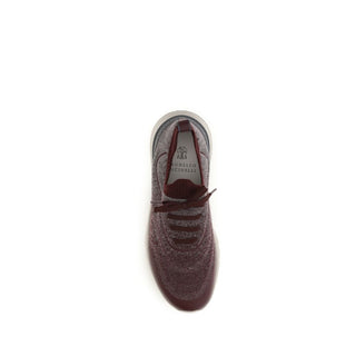Zapatillas deportivas de algodón burdeos