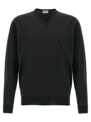 Black Merino Wool Cardigan