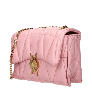 Pink Leather Shoulder Bag