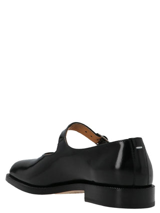 Black Leather Ballet Flats
