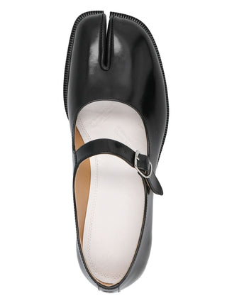 Black Leather Ballet Flats