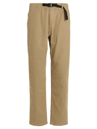 Beige Cotton Casual Pants