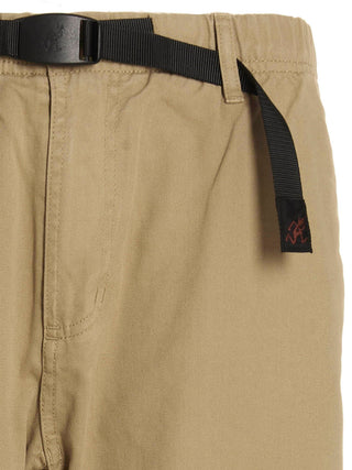 Beige Cotton Casual Pants