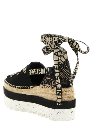 Multicolor Cotton Wedge Sandals