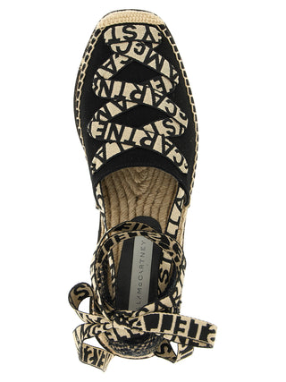 Multicolor Cotton Wedge Sandals