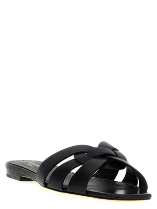 Sandalias negras de piel de becerro