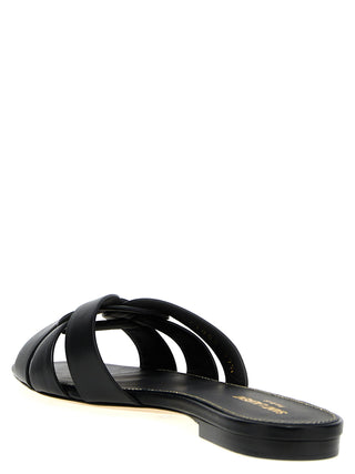 Sandalias negras de piel de becerro