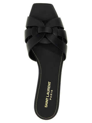 Sandalias negras de piel de becerro