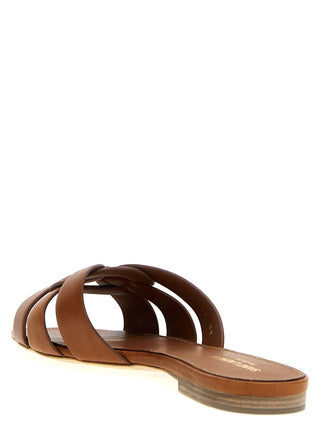 Brown Calfskin Slides