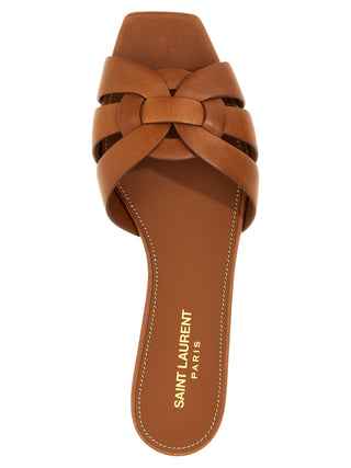 Brown Calfskin Slides