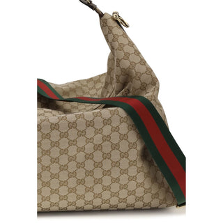 Beige Fabric Shoulder Bag