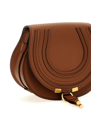 Bolso bandolera de piel de cordero marrón