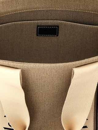 Beige Calfskin Tote Bag