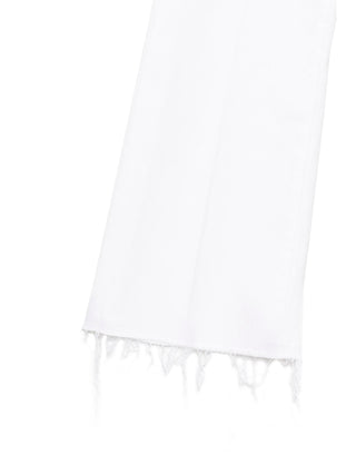 Jeans acampanados de algodón blanco