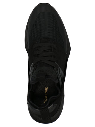 Black Polyethylene Athletic Sneakers