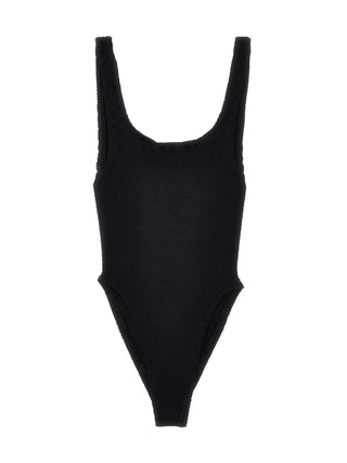 Black Polyamide One-Piece Swimsuit