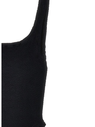 Traje de baño de una pieza de poliamida negro