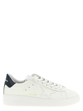 Blue Cowhide Low Top Sneakers