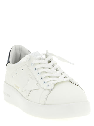 Blue Cowhide Low Top Sneakers
