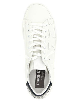 Blue Cowhide Low Top Sneakers