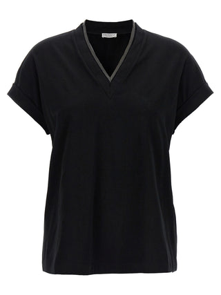 Camiseta de algodón negro