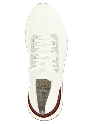 White Polyethylene Athletic Sneakers