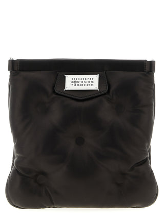Bolso bandolera negro de piel de cordero