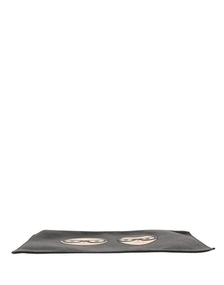 Black #DGFamily Embellished Leather Clutch Borse Bag