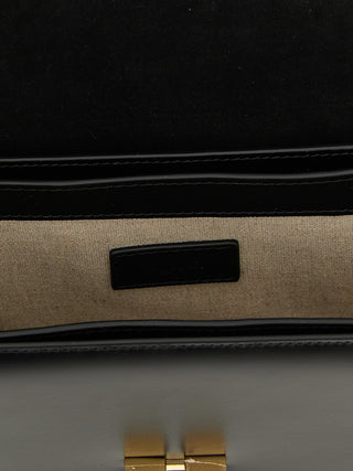 Black Cowhide Crossbody Bag