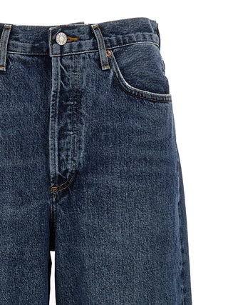 Jeans azules de algodón denim