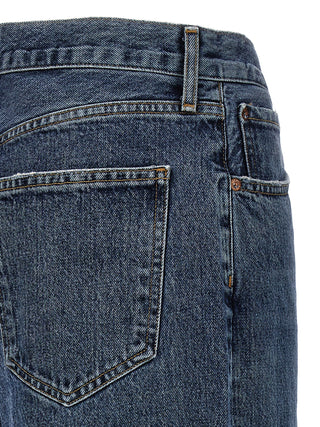Jeans azules de algodón denim