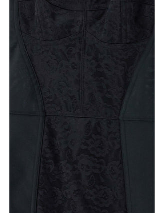 Black Polyester Short Dress