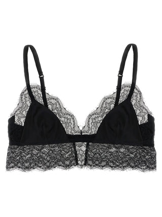 Black Silk Bra