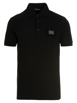 Black Cotton Polo Shirt