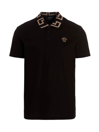 Black Cotton Polo Shirt