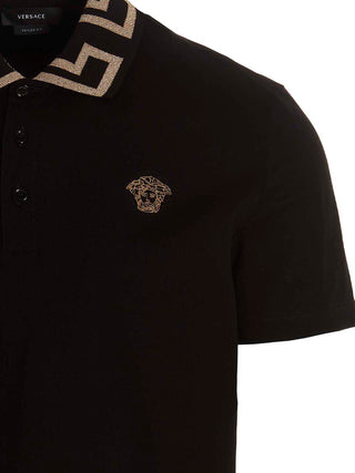 Black Cotton Polo Shirt