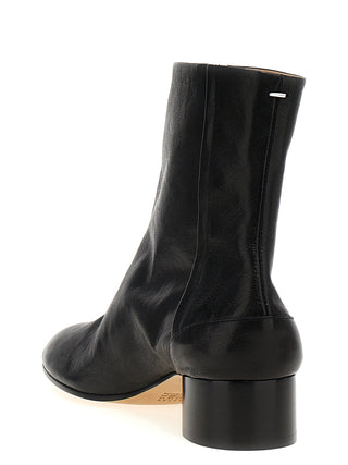 Botines de cuero de cordero negros