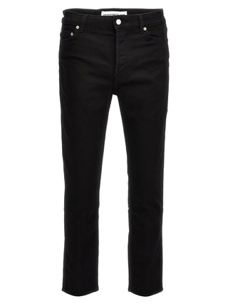 Black Cotton Skinny Jeans