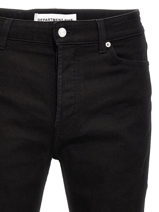 Black Cotton Skinny Jeans