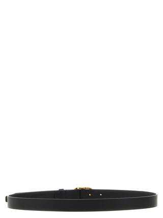 Black Calfskin Thin Belt