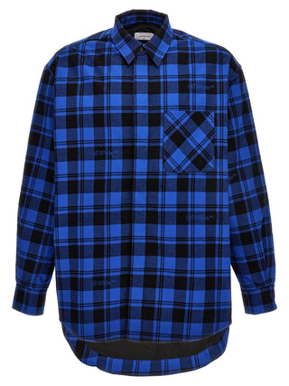 Blue Cotton Pattern Shirt