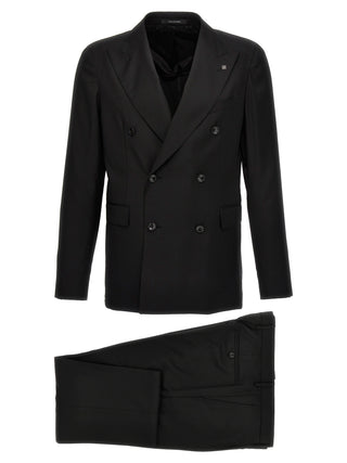 Black Virgin Wool Two-Piece Suit