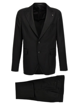 Black Virgin Wool Two-Piece Suit