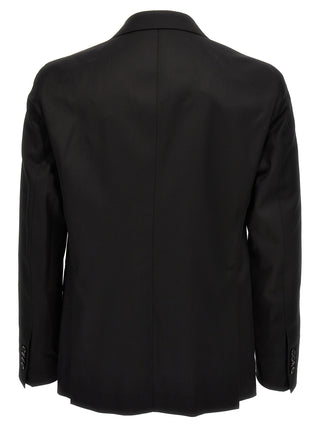 Black Virgin Wool Two-Piece Suit