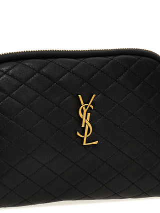 Black Lamb Leather Crossbody Bag