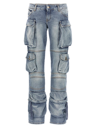 Jeans azules de algodón denim